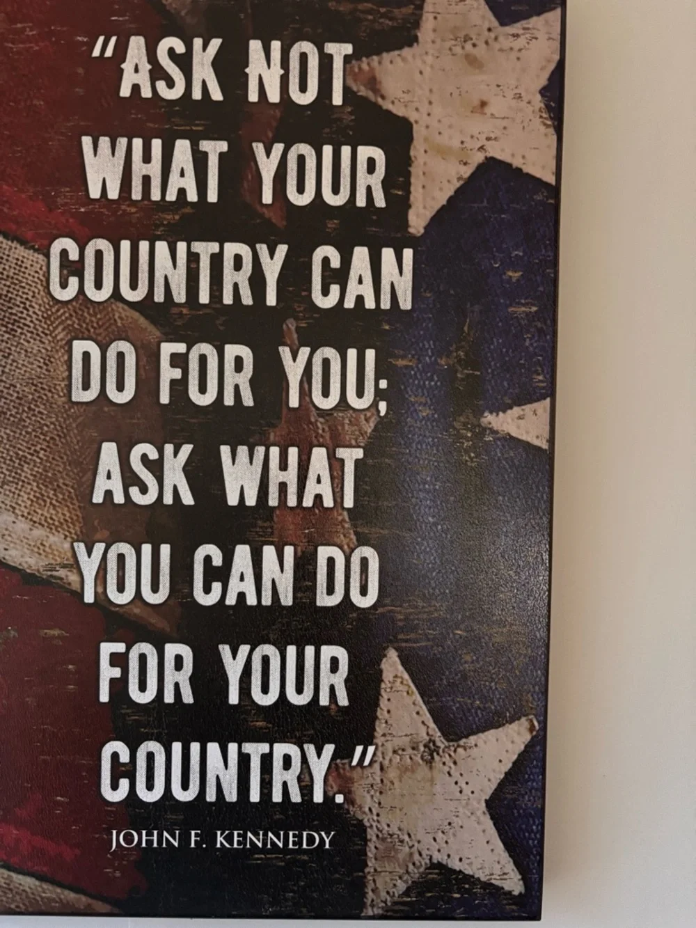 USA Flag Wall Art JFK Freedom USA AMERICA250